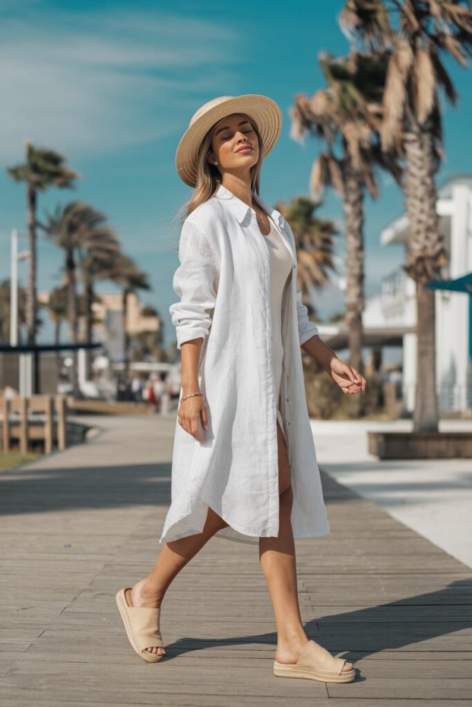 Espadrilles with Shirt Dress