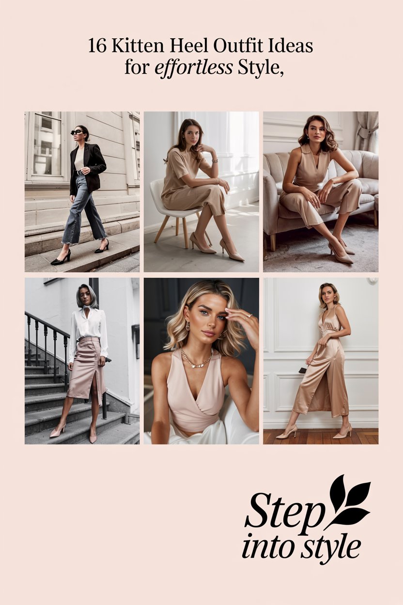 16 Kitten Heel Outfit Ideas for Effortless Style