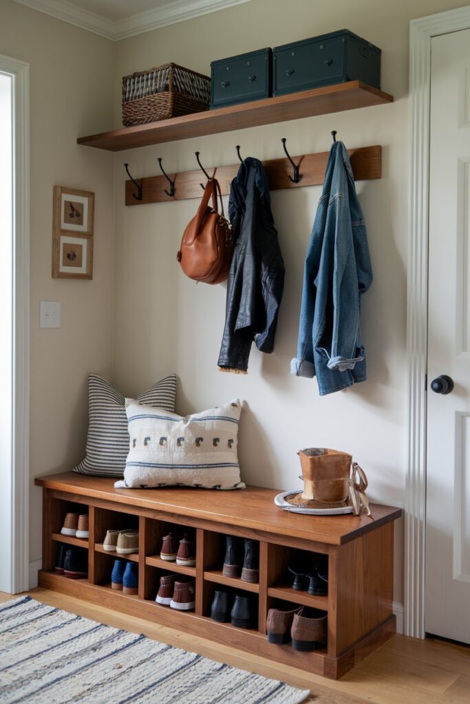Bench with Cubbies & Hooks	