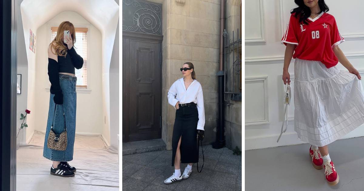 Adidas Samba Outfits with Skirts