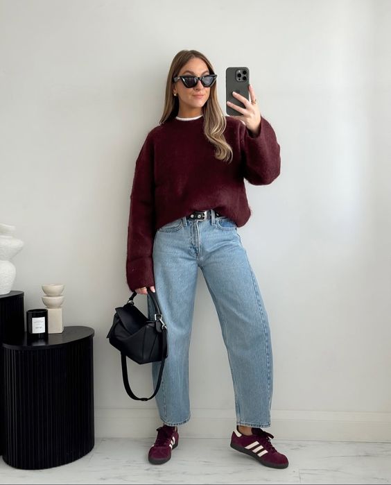 Cozy Burgundy Simplicity with an Everyday Chic Feel