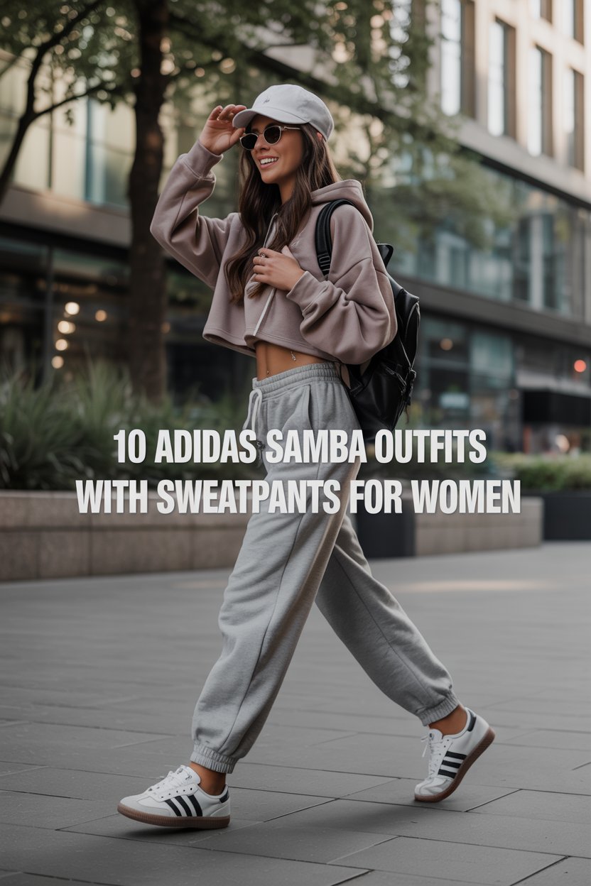 Adidas Samba Outfits with Sweatpants for Women