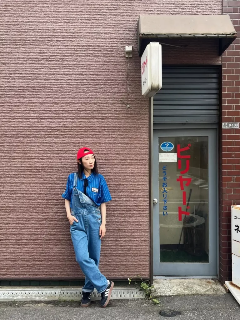 Cool Girl in Overalls