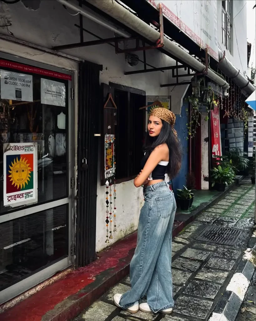 Boho Street Cool with Wide-Leg Jeans