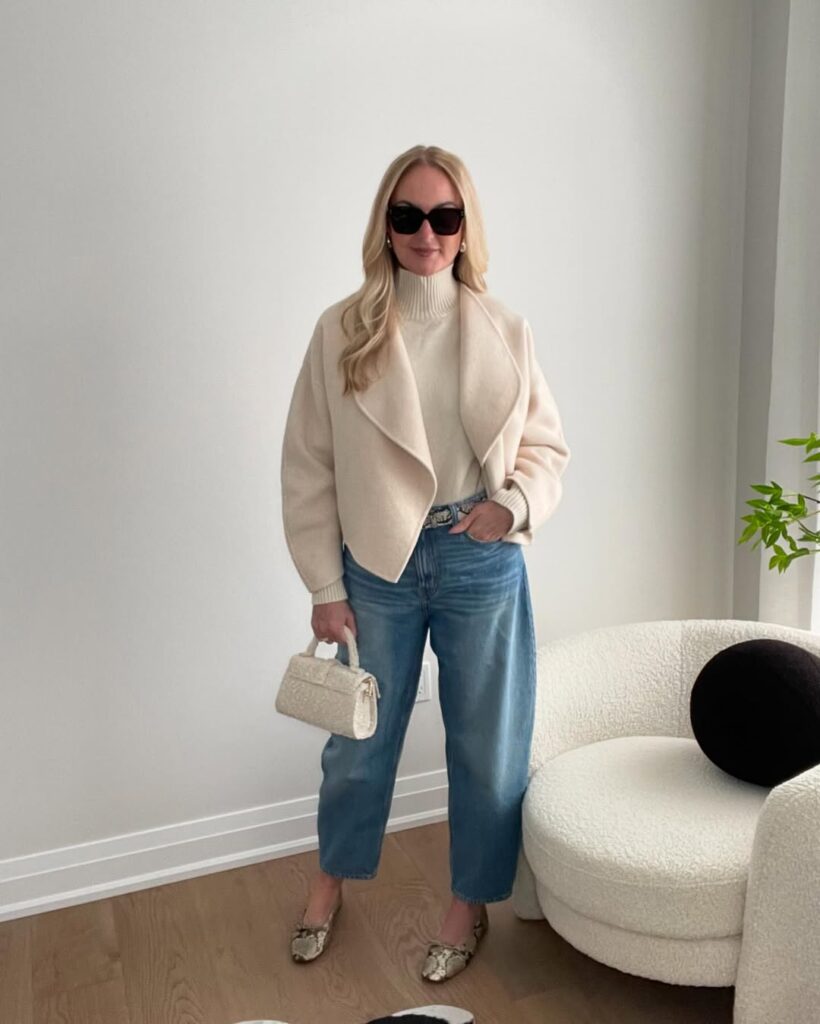 Barrel Leg Jeans and Flats