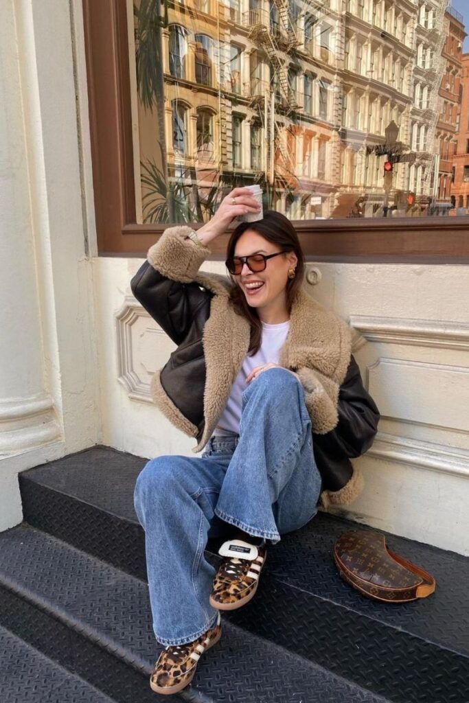 Effortless Cool with Leopard Sambas
