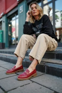 16 Outfit Ideas: Loafers with Cargo Pants for Women