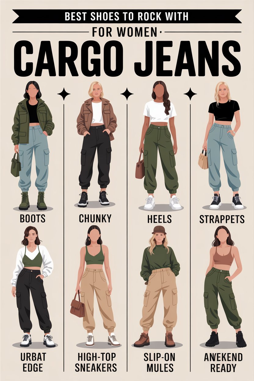 Best Shoes to Rock with Cargo Jeans for Women