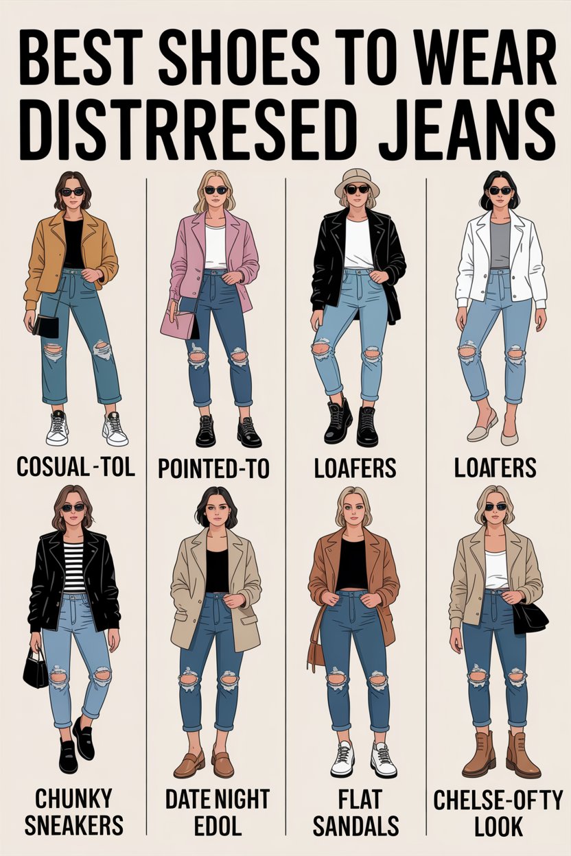 Best Shoes to Wear with Distressed Jeans