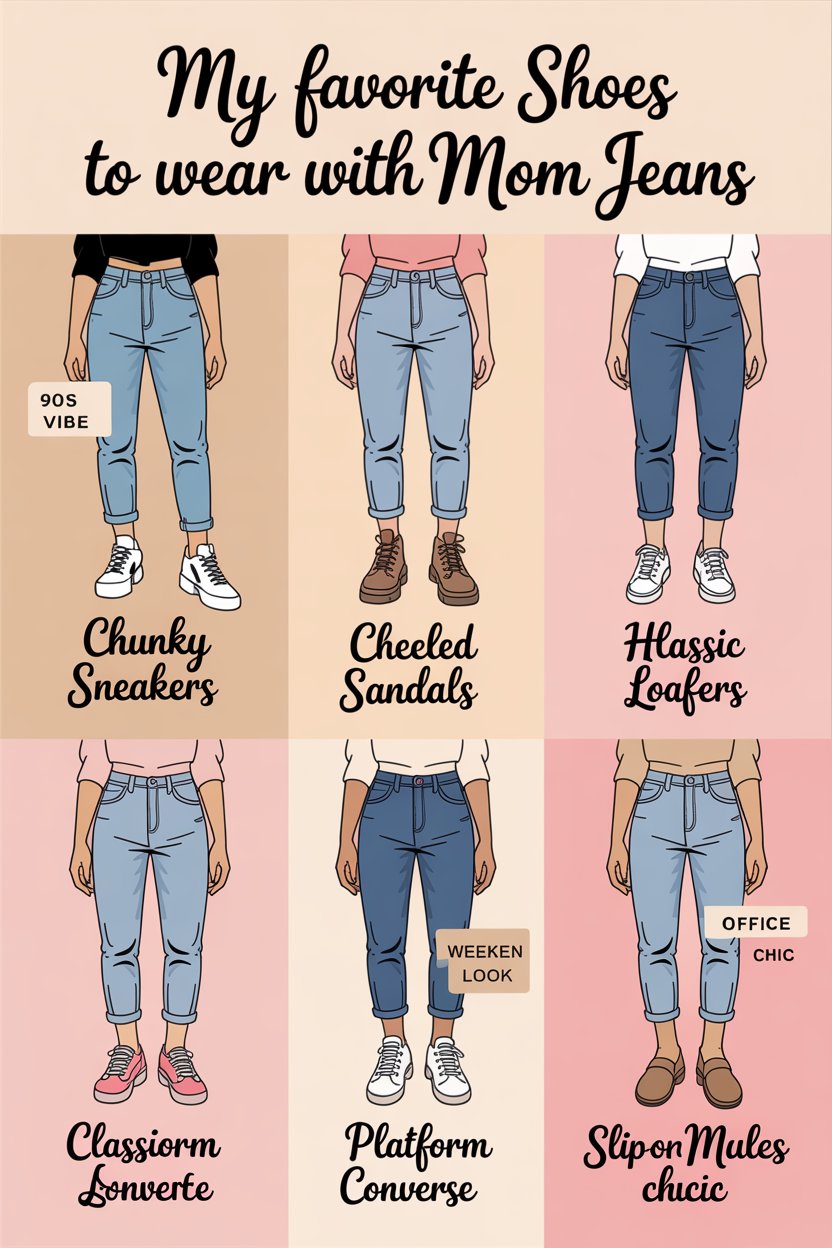 mom jeans and rubber shoes outfit