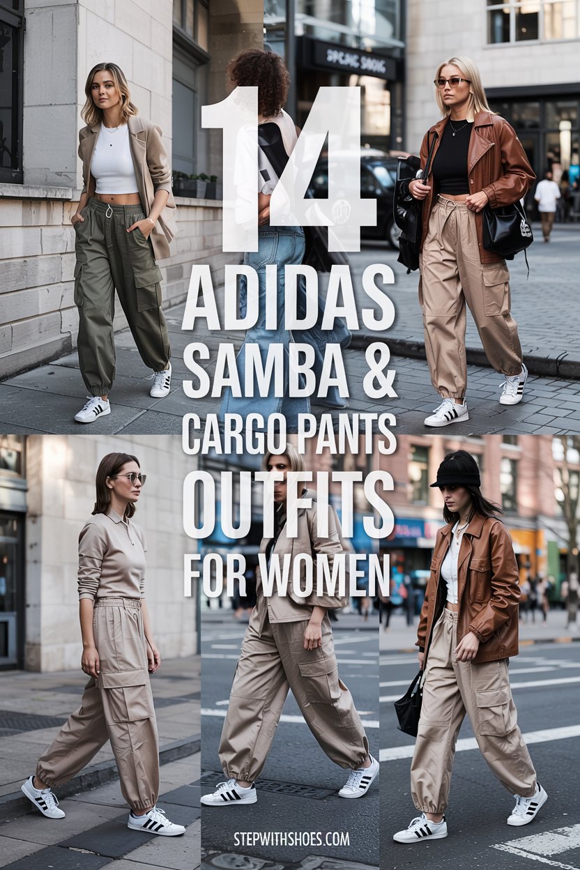 Adidas Samba + Cargo Pants Outfits for Women