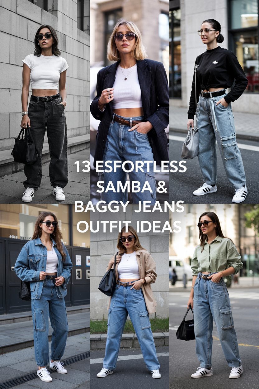 Effortless Adidas Samba & Baggy Jeans Outfit Ideas