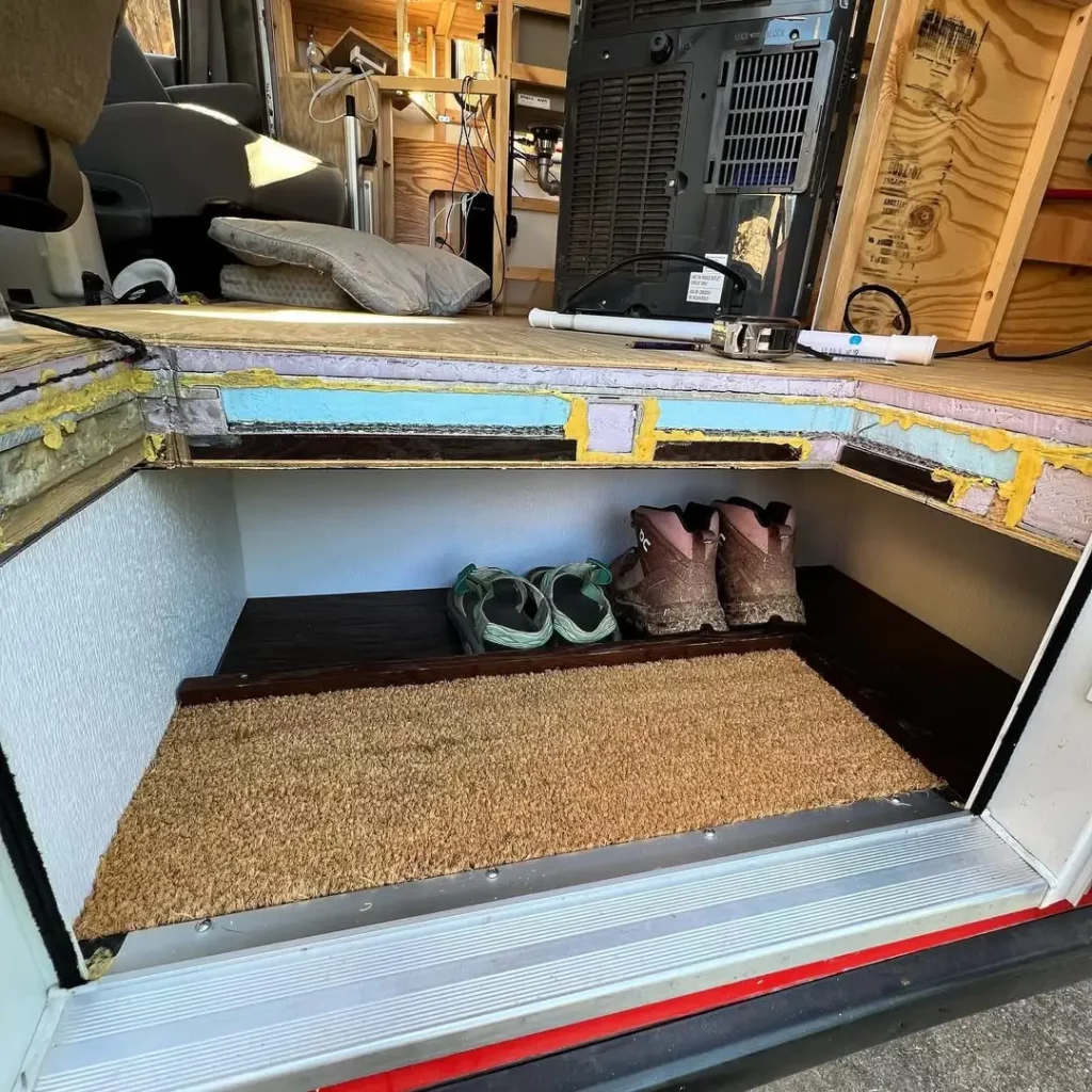 Built-In Step Shoe Cubby for Small Spaces