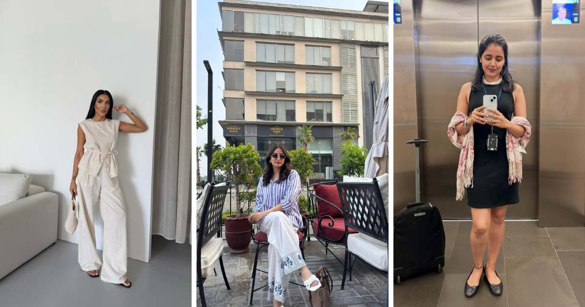 casual office outfits women flat shoes