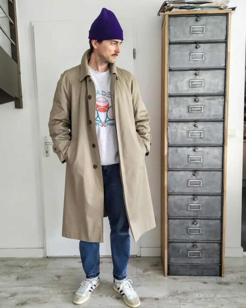 Adidas Sambas (with worn-in vibes) tie it all together like a true streetwear staple.