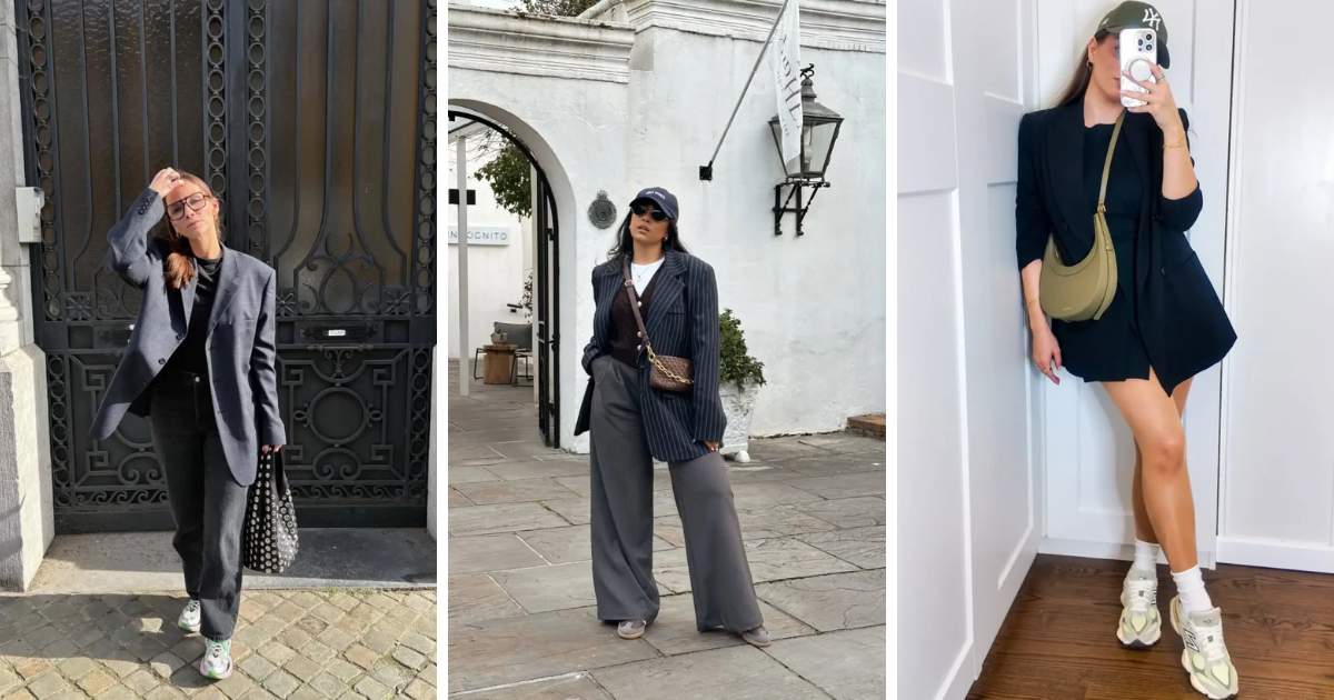 blazer with sneaker outfits