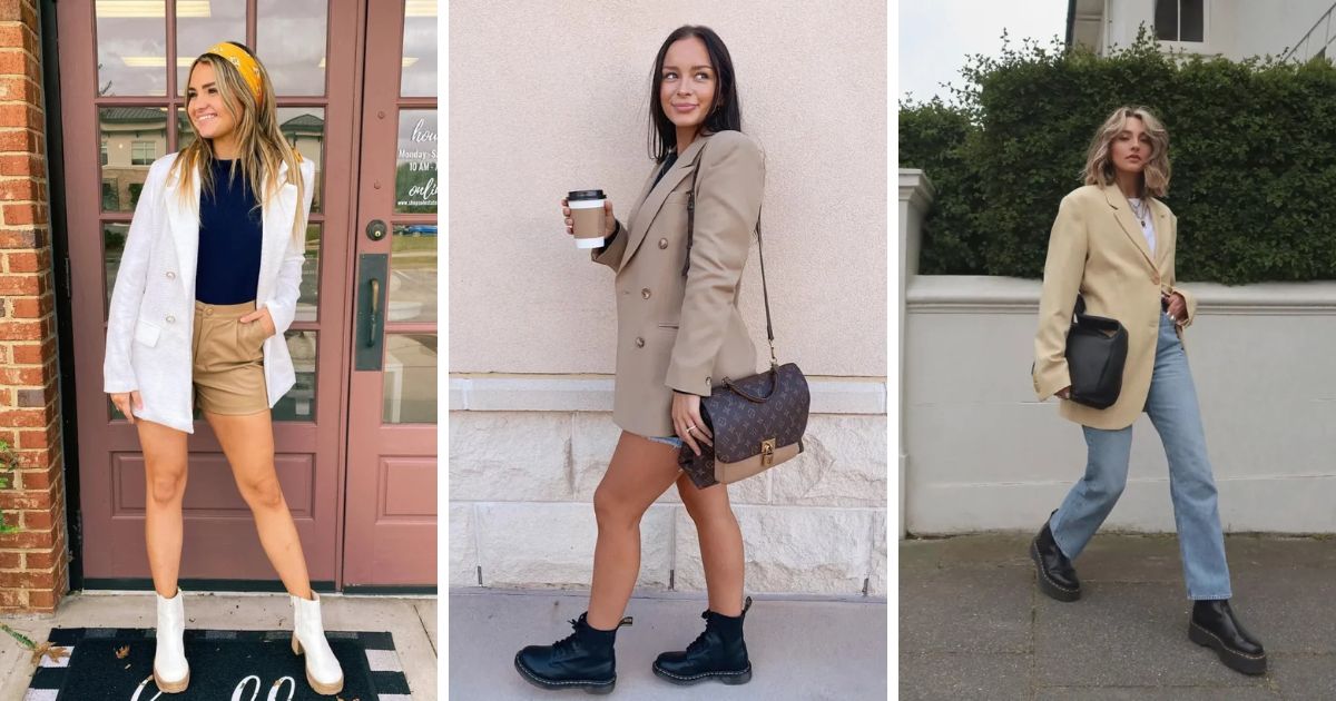 Ankle Boots with Blazer Outfit Ideas