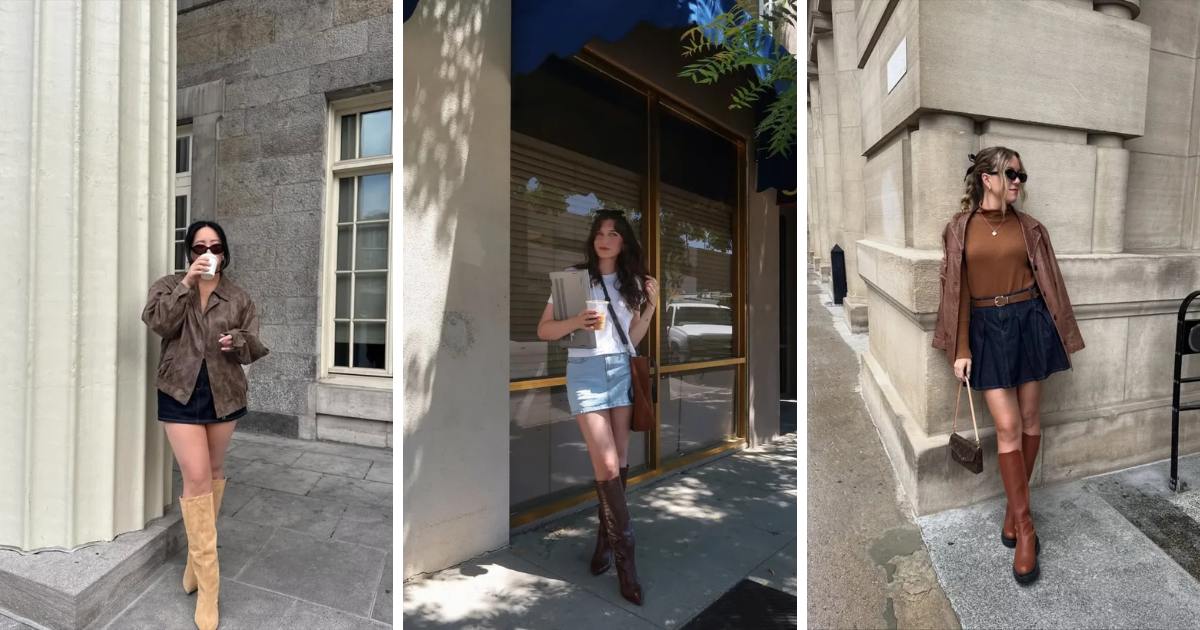 When it comes to effortless style, the denim mini skirt and boots combo is a fashion classic that never fades.