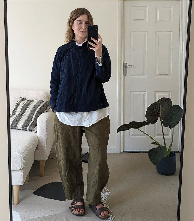 Layered Shirt Loose Pants