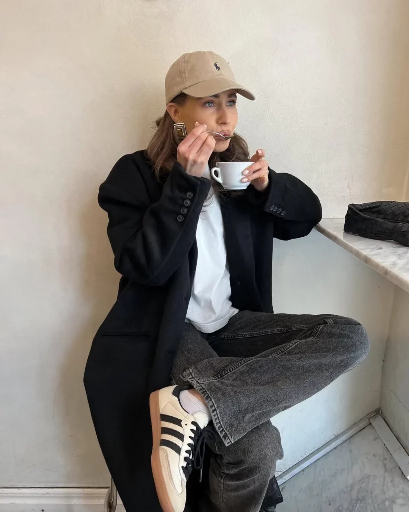 Relaxed Neutrals + Beige Cap + Cream Sambas