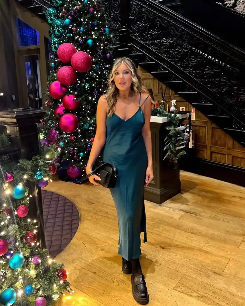 Elegant Christmas Glam with Loafers