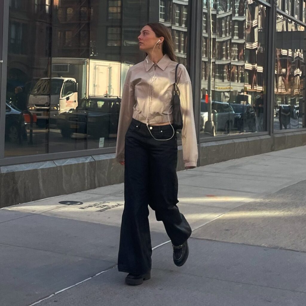 Street-Style Minimalism with Chunky Loafers