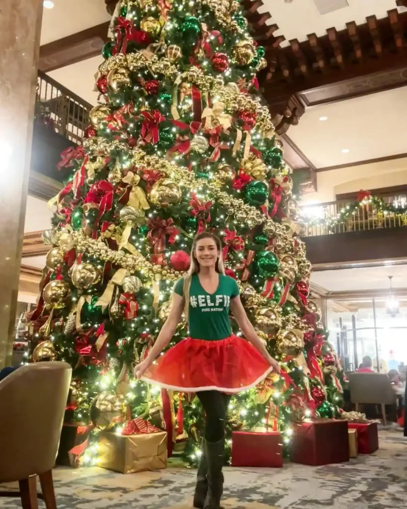 Sparkling Christmas Cheer with Skirt and Boots