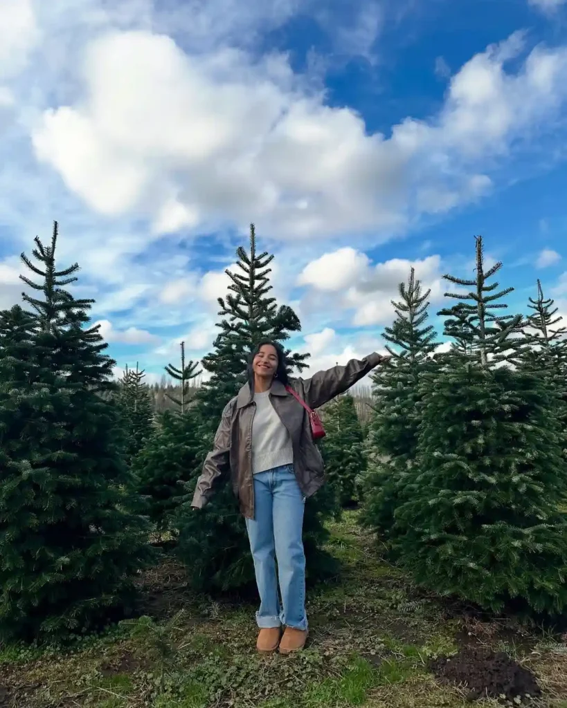 Laid-Back Christmas Tree Farm Style with Jeans and Boots