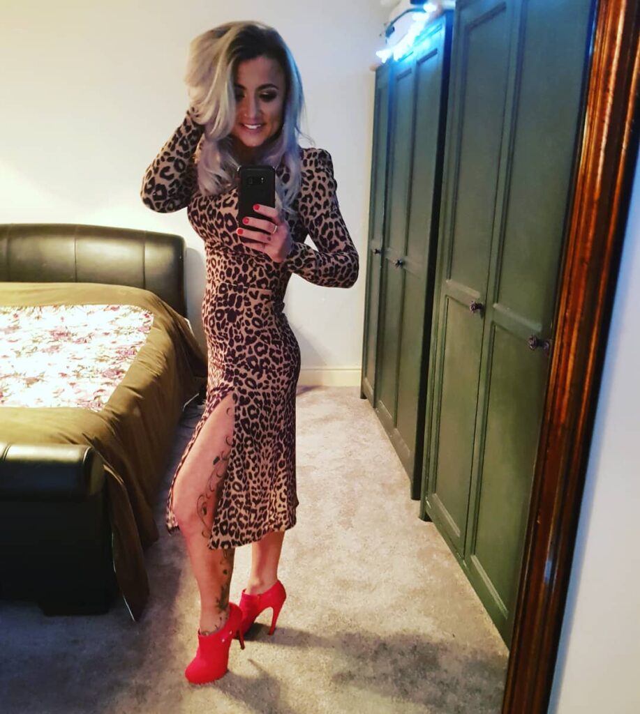 Wild Elegance with Red Boots