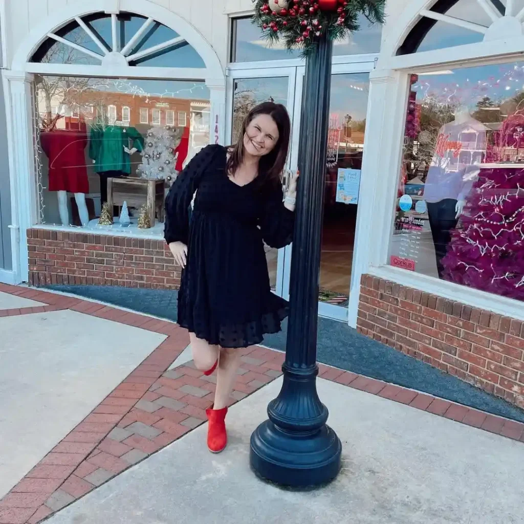 Small-Town Christmas Charm with Red Boots