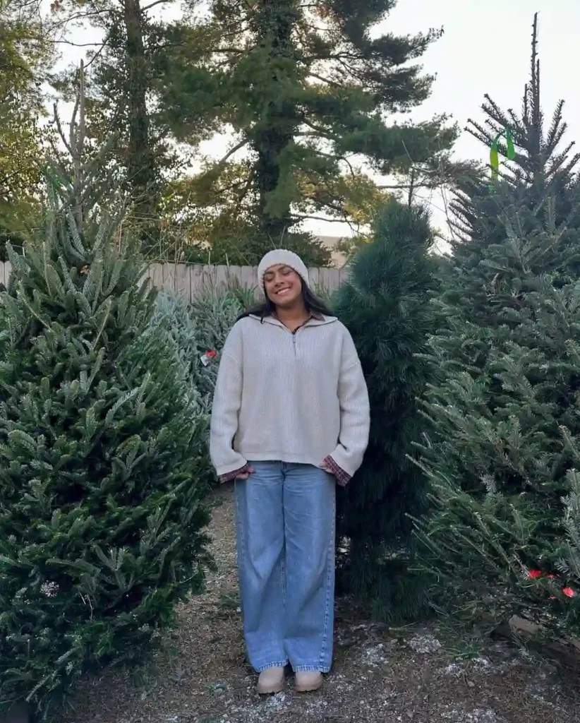 Cozy Christmas Eve Comfort with Jeans and Boots