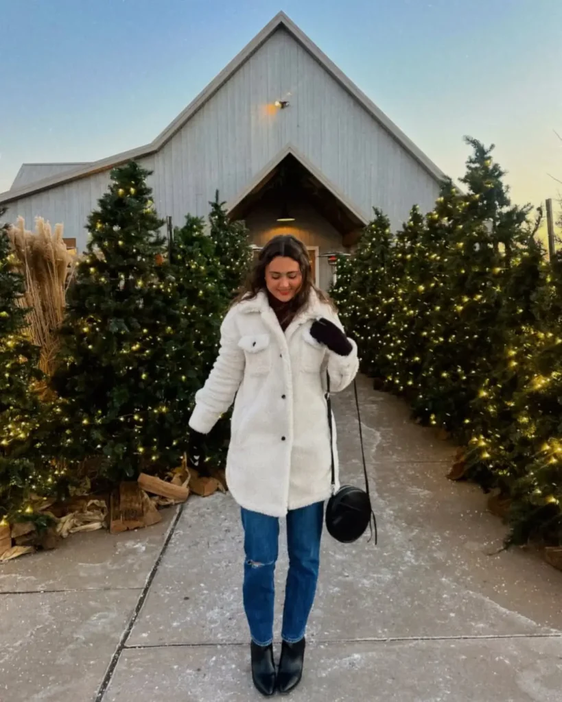 Winter Wonderland Charm with Jeans and Boots