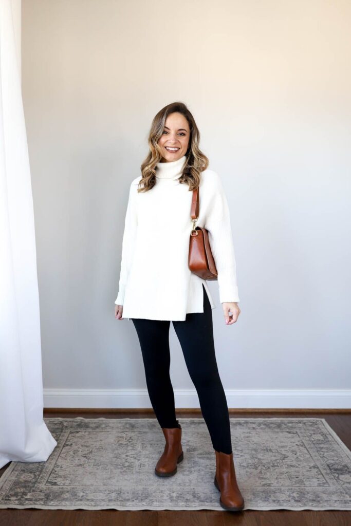 Clean & Cozy Neutral Look with Chelsea Boots