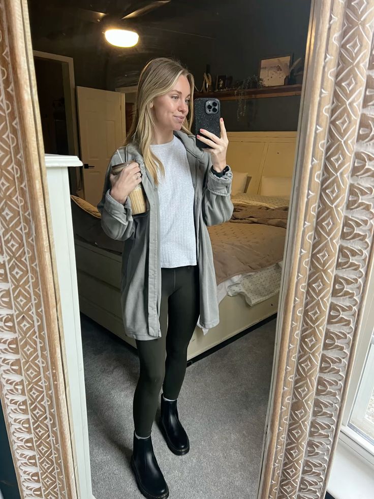 Light Layers with Dark Chelsea Boots