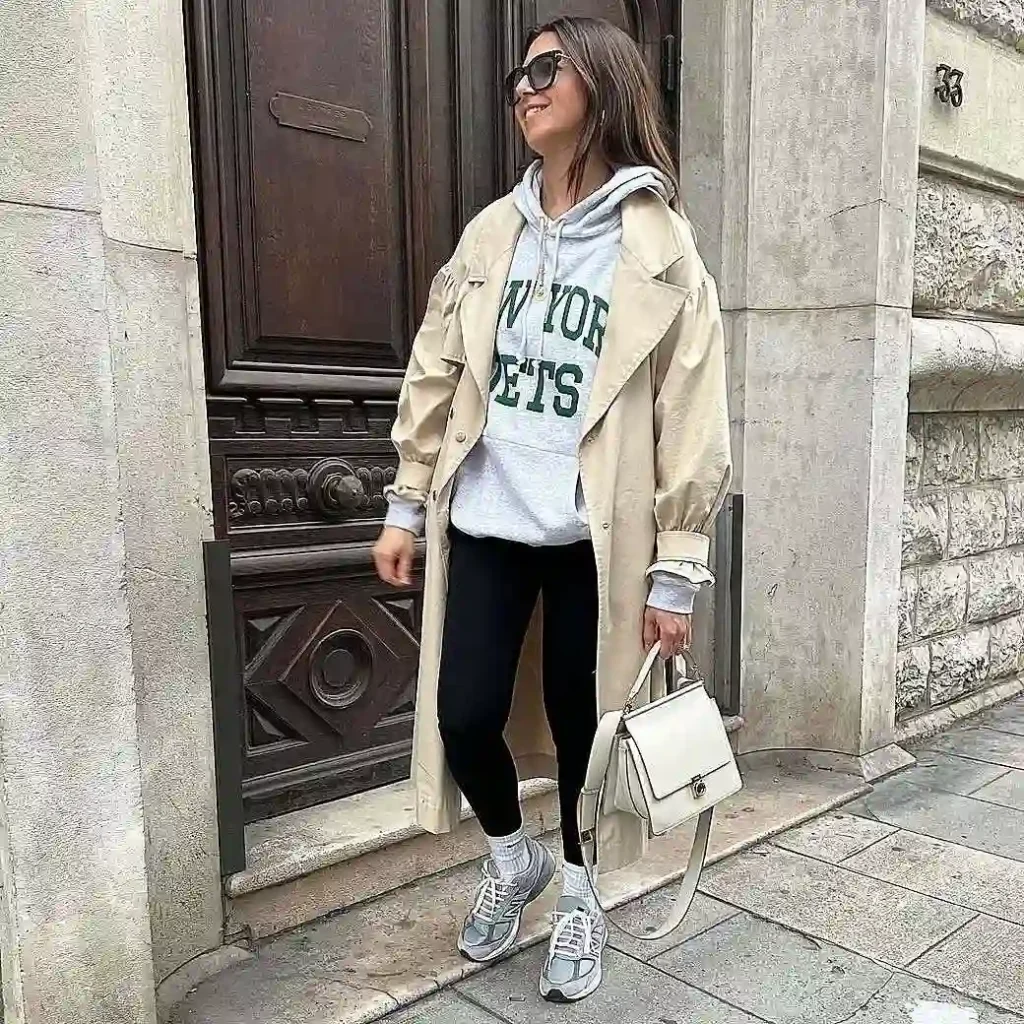 Sporty Street Charm with a Trench Coat