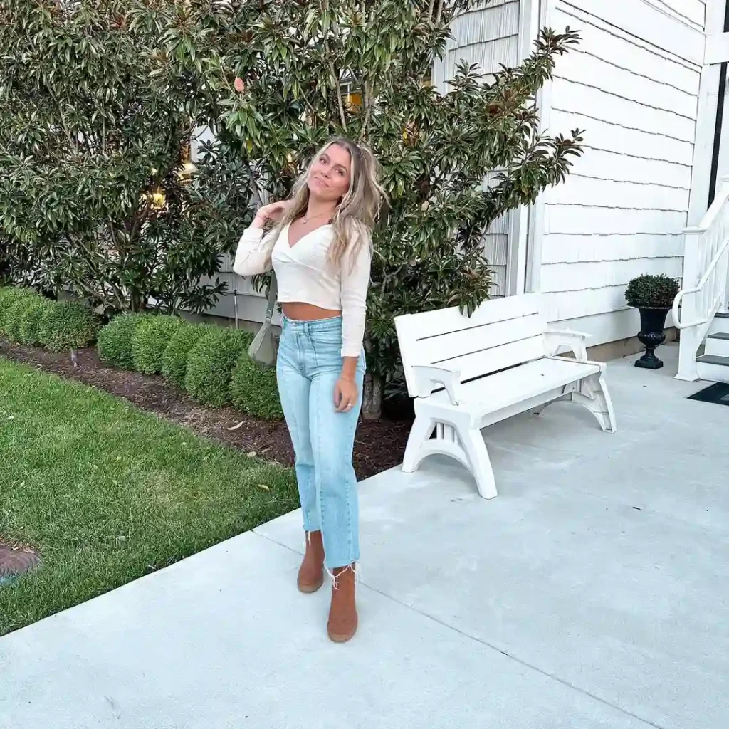 Light Denim with Soft Tan Chelsea Boots