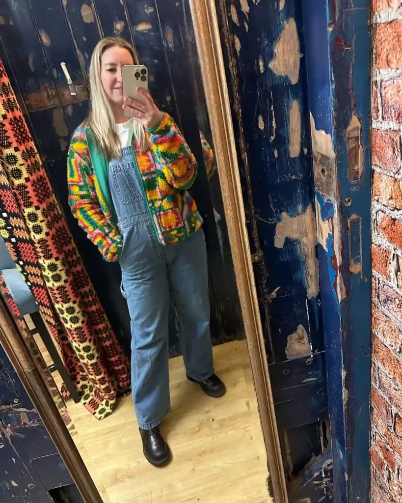 Colorful Winter Overalls with Chelsea Boots