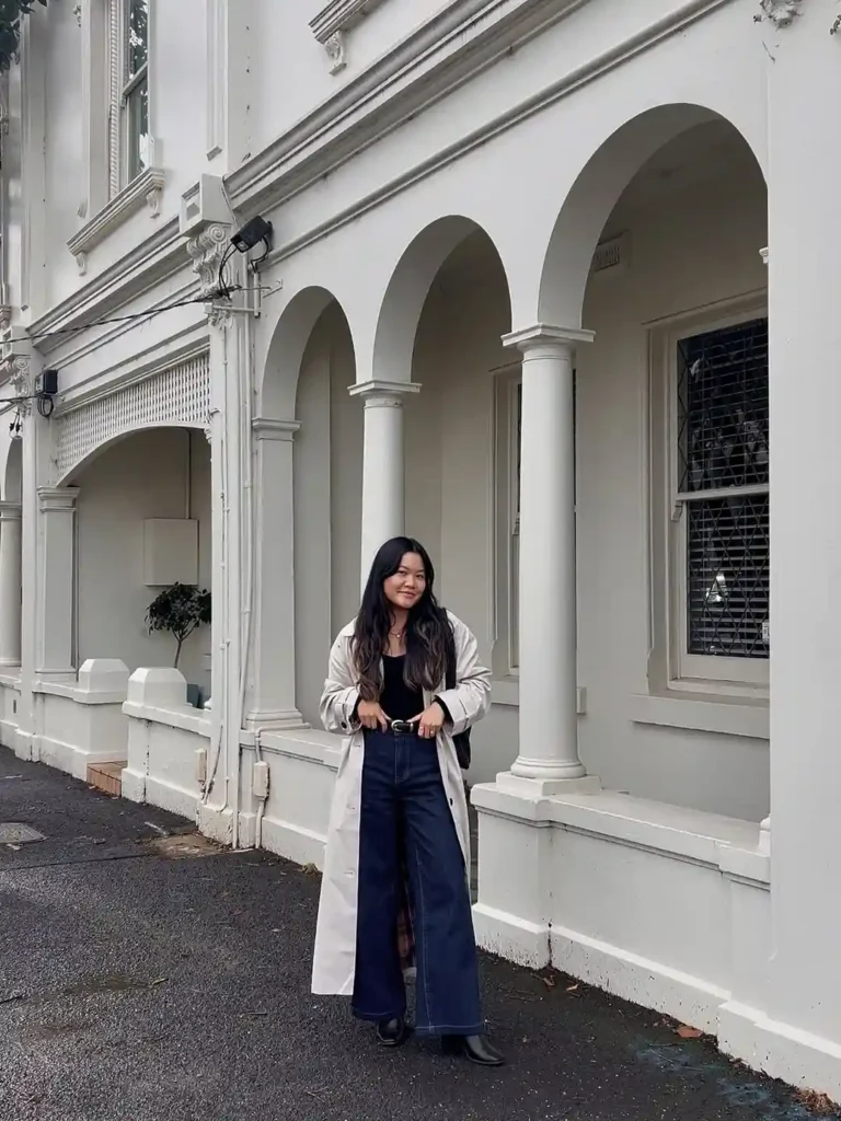 dern Minimalist Look with Wide Jeans and Boots