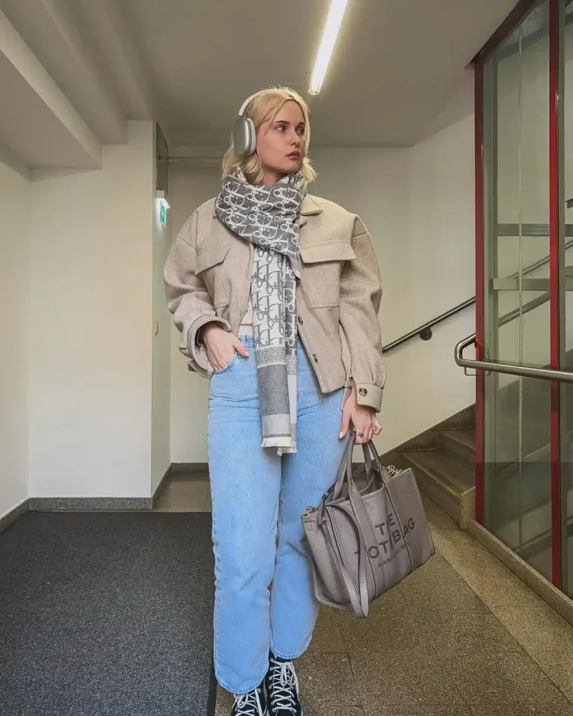 Chic Neutral Layers with Converse