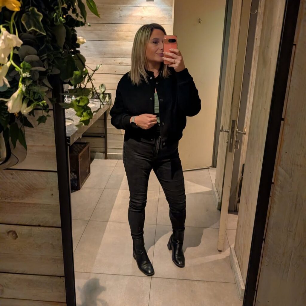 Black Jacket & Boots Night-Out Look
