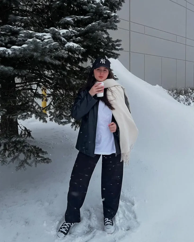 Snow Day Comfort with Converse