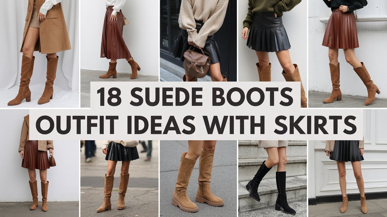18 Suede Boots Outfit Ideas with Skirts for Effortless Style
