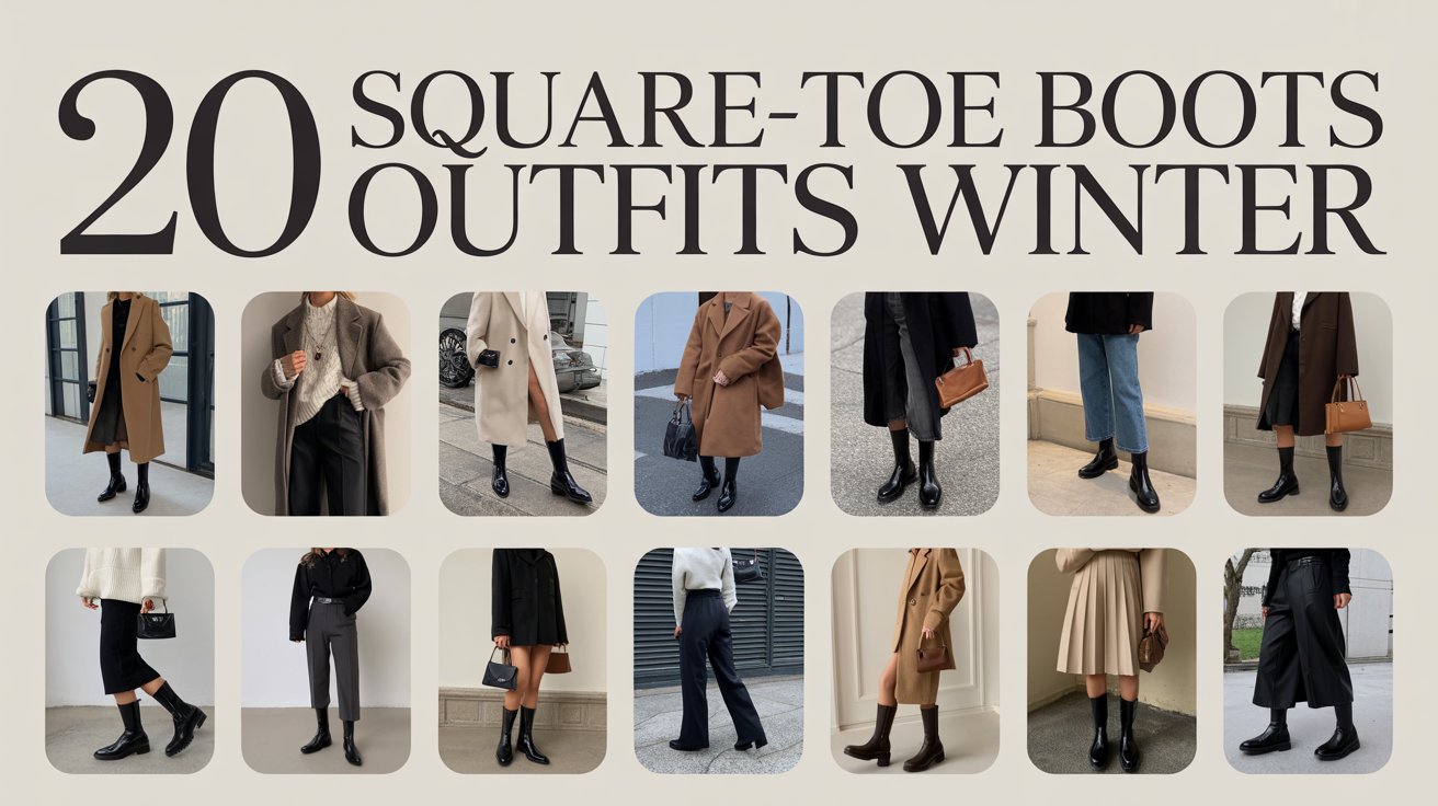 Square-Toe Boots Outfits That Redefine Modern Winter