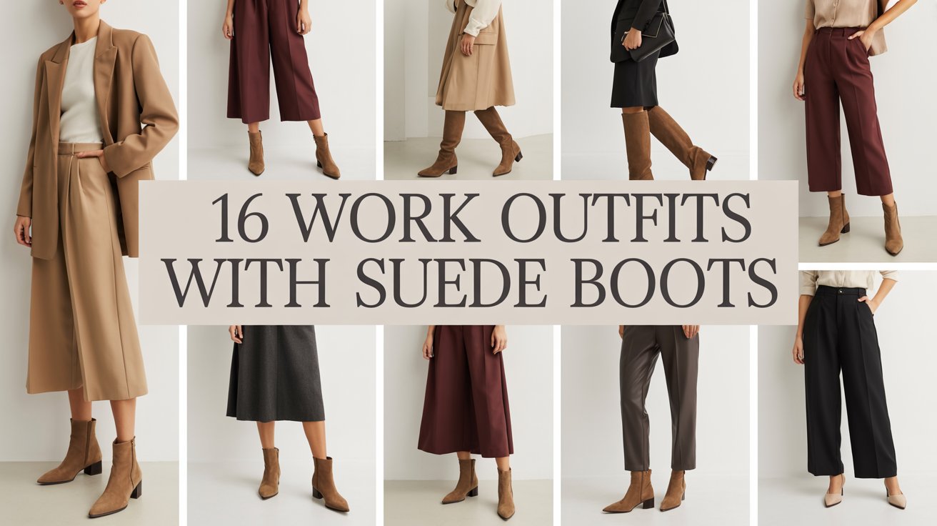 16 Work Outfits with Suede Boots: Easy, Polished & Office-Ready Looks