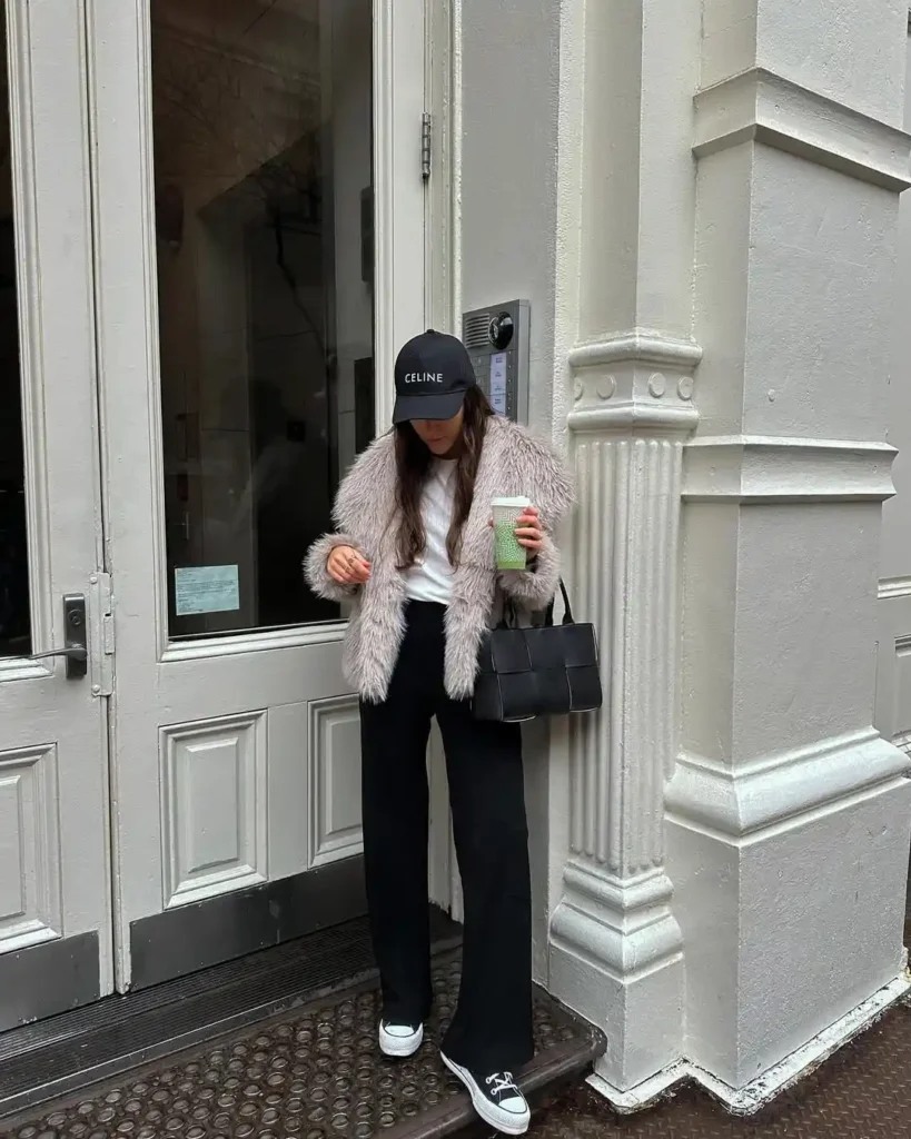 Casual Coffee Run Look with Converse