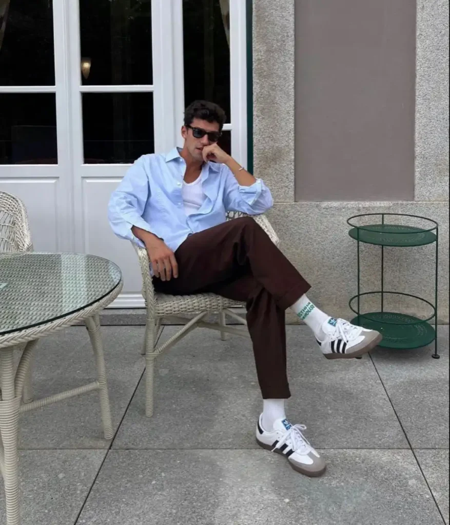 Relaxed Terrace Classics with Old Money Sneakers