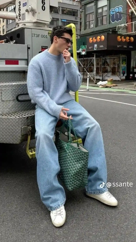 Soft Denim Calm with Old Money Sneakers