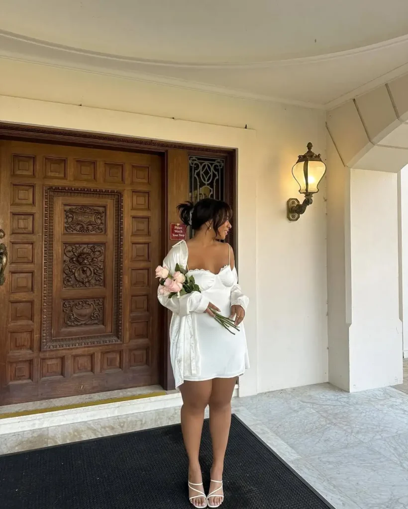 Soft White Heels for a Romantic Valentine’s Look