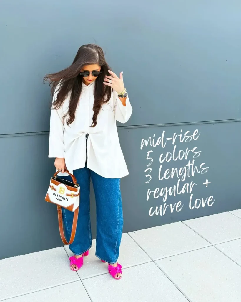 Fresh Statement Style with Barrel Jeans and Heels