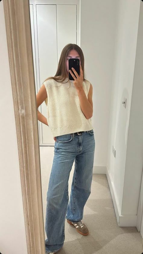 Simple Denim Style with Brown Sambas